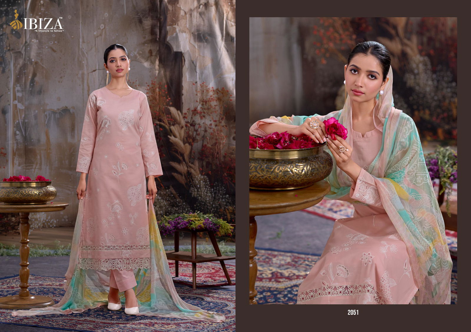 Kewat By Ibiza Linen Khaddi Printed Embroidery Salwar Kameez Online Wholesale